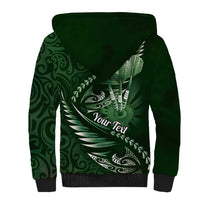 Personalised All Green New Zealand Darts Sherpa Hoodie Aoteroa Fern Maori Galaxy Style LT14 - Polynesian Pride