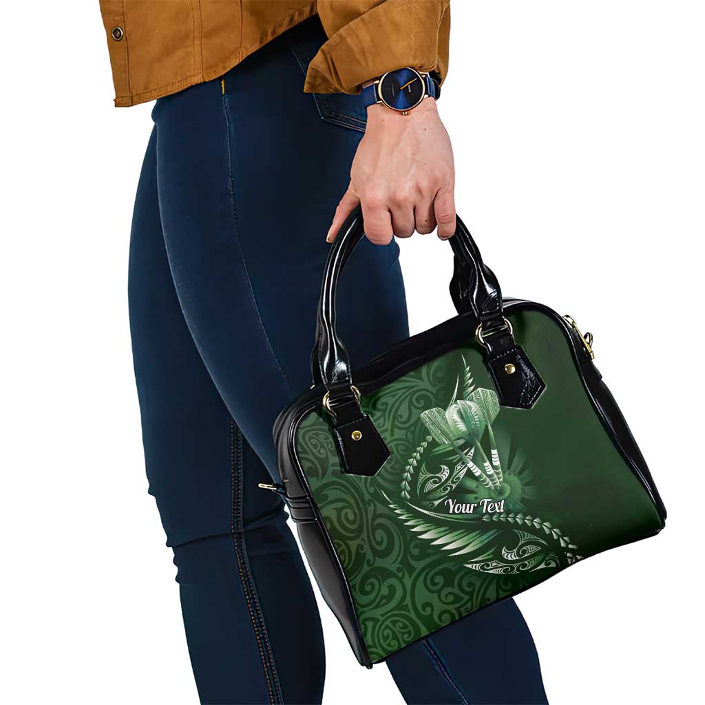 Personalised All Green New Zealand Darts Shoulder Handbag Aoteroa Fern Maori Galaxy Style LT14 - Polynesian Pride