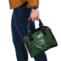 Personalised All Green New Zealand Darts Shoulder Handbag Aoteroa Fern Maori Galaxy Style LT14 - Polynesian Pride