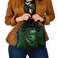 Personalised All Green New Zealand Darts Shoulder Handbag Aoteroa Fern Maori Galaxy Style LT14 - Polynesian Pride