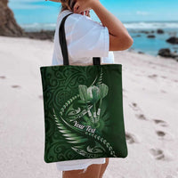 Personalised All Green New Zealand Darts Tote Bag Aoteroa Fern Maori Galaxy Style - Polynesian Pride