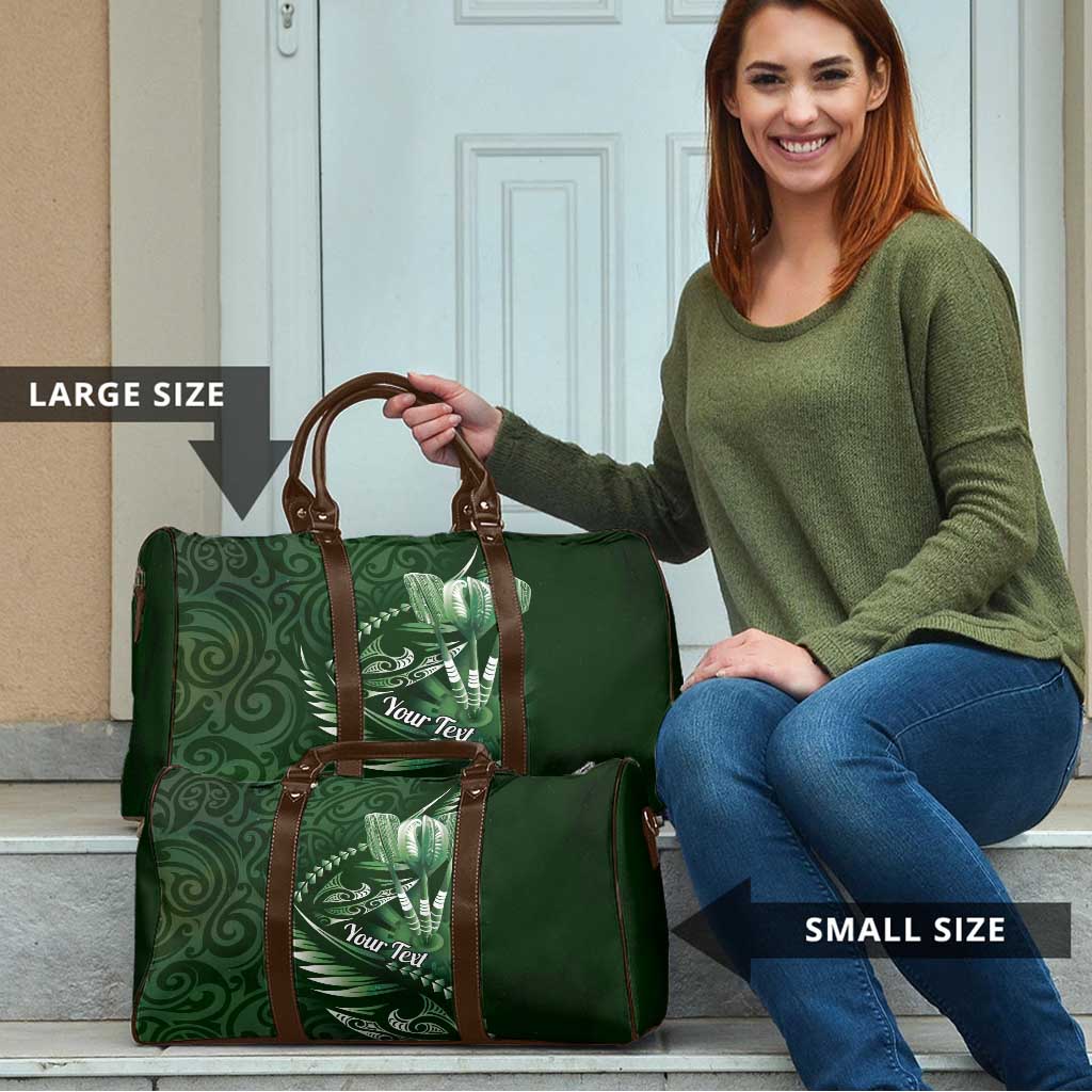 Personalised All Green New Zealand Darts Travel Bag Aoteroa Fern Maori Galaxy Style - Polynesian Pride