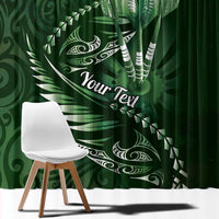 Personalised All Green New Zealand Darts Window Curtain Aoteroa Fern Maori Galaxy Style LT14 - Polynesian Pride