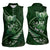Personalised All Green New Zealand Darts Women Sleeveless Polo Shirt Aoteroa Fern Maori Galaxy Style