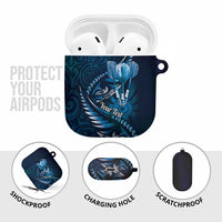 Personalised All Blue New Zealand Darts AirPods Case Aoteroa Fern Maori Galaxy Style - Polynesian Pride