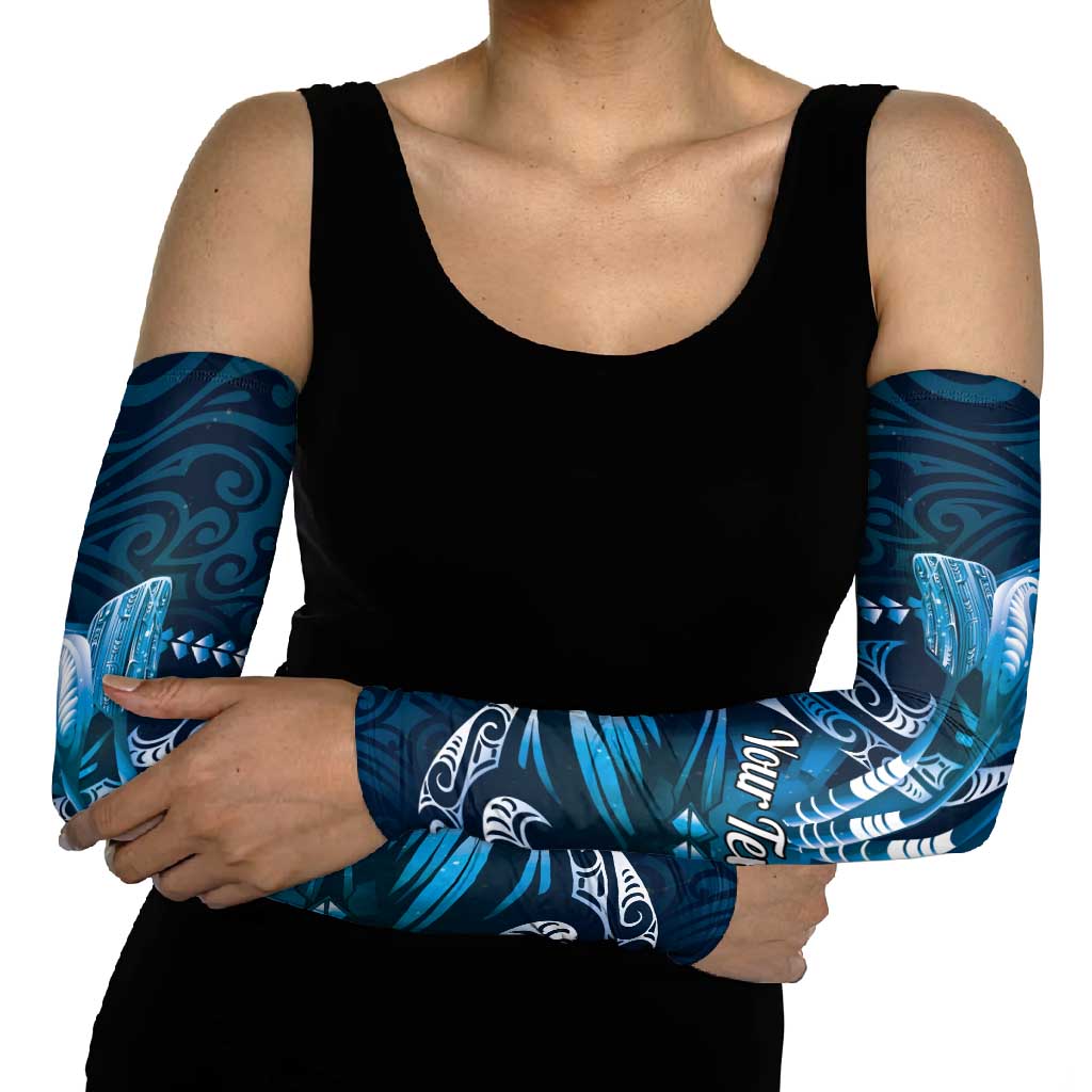 Personalised All Blue New Zealand Darts Arm Sleeves Aoteroa Fern Maori Galaxy Style - Polynesian Pride