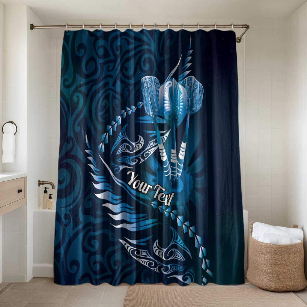 Personalised All Blue New Zealand Darts Bathroom Set Aoteroa Fern Maori Galaxy Style - Polynesian Pride