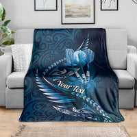 Personalised All Blue New Zealand Darts Blanket Aoteroa Fern Maori Galaxy Style LT14 - Polynesian Pride