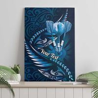 Personalised All Blue New Zealand Darts Canvas Wall Art Aoteroa Fern Maori Galaxy Style LT14 - Polynesian Pride