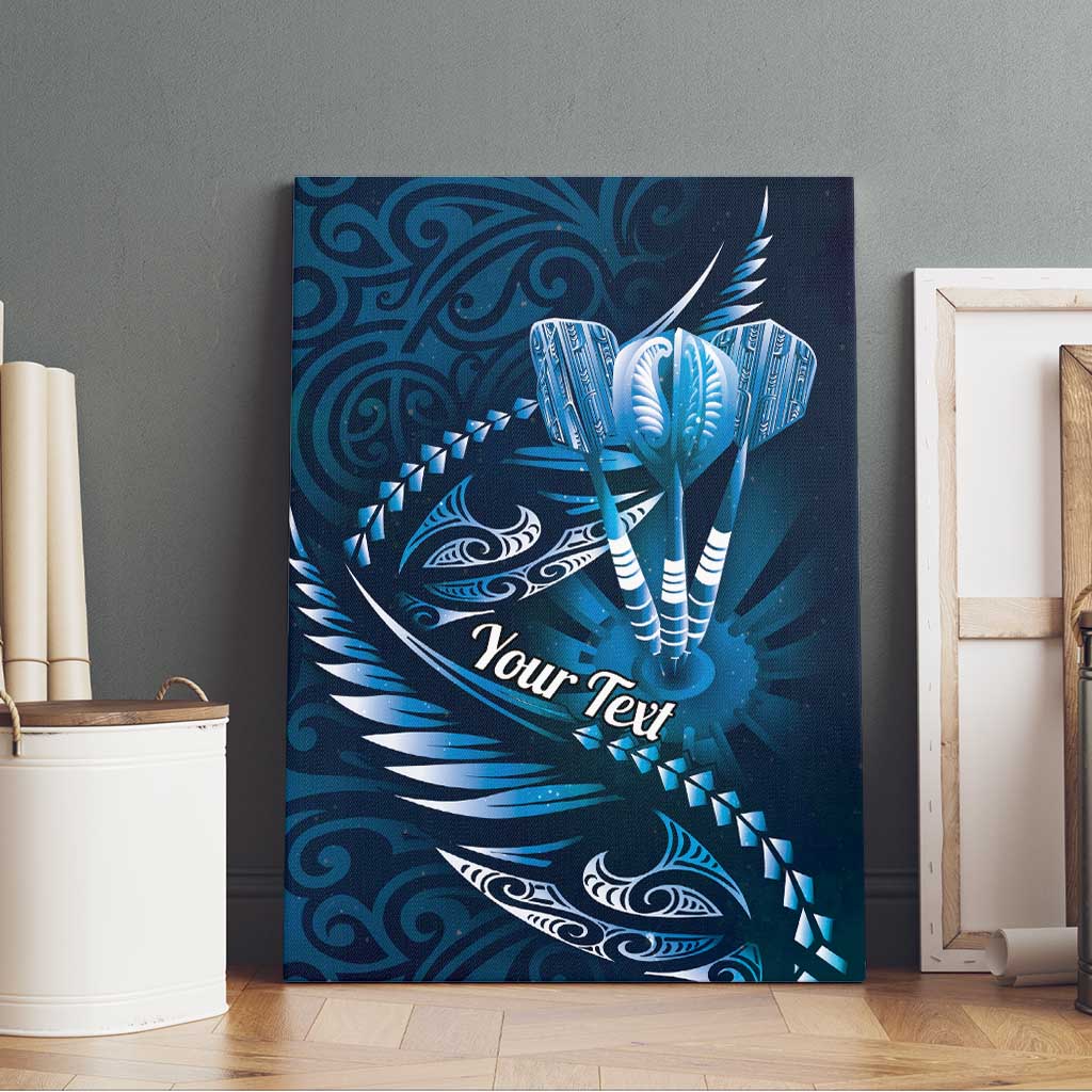 Personalised All Blue New Zealand Darts Canvas Wall Art Aoteroa Fern Maori Galaxy Style LT14 - Polynesian Pride