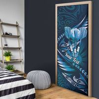 Personalised All Blue New Zealand Darts Door Cover Aoteroa Fern Maori Galaxy Style - Polynesian Pride