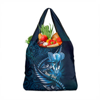 Personalised All Blue New Zealand Darts Grocery Bag Aoteroa Fern Maori Galaxy Style LT14 1-pack One Size Blue - Polynesian Pride