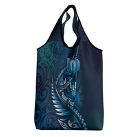 Personalised All Blue New Zealand Darts Grocery Bag Aoteroa Fern Maori Galaxy Style LT14 - Polynesian Pride