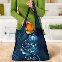 Personalised All Blue New Zealand Darts Grocery Bag Aoteroa Fern Maori Galaxy Style LT14 - Polynesian Pride