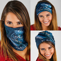Personalised All Blue New Zealand Darts Neck Gaiter Aoteroa Fern Maori Galaxy Style - Polynesian Pride
