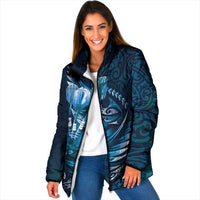 Personalised All Blue New Zealand Darts Padded Jacket Aoteroa Fern Maori Galaxy Style - Polynesian Pride