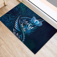 Personalised All Blue New Zealand Darts Rubber Doormat Aoteroa Fern Maori Galaxy Style LT14 - Polynesian Pride