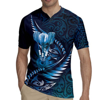 Personalised All Blue New Zealand Darts Rugby Jersey Aoteroa Fern Maori Galaxy Style LT14 - Polynesian Pride