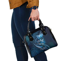 Personalised All Blue New Zealand Darts Shoulder Handbag Aoteroa Fern Maori Galaxy Style LT14 - Polynesian Pride