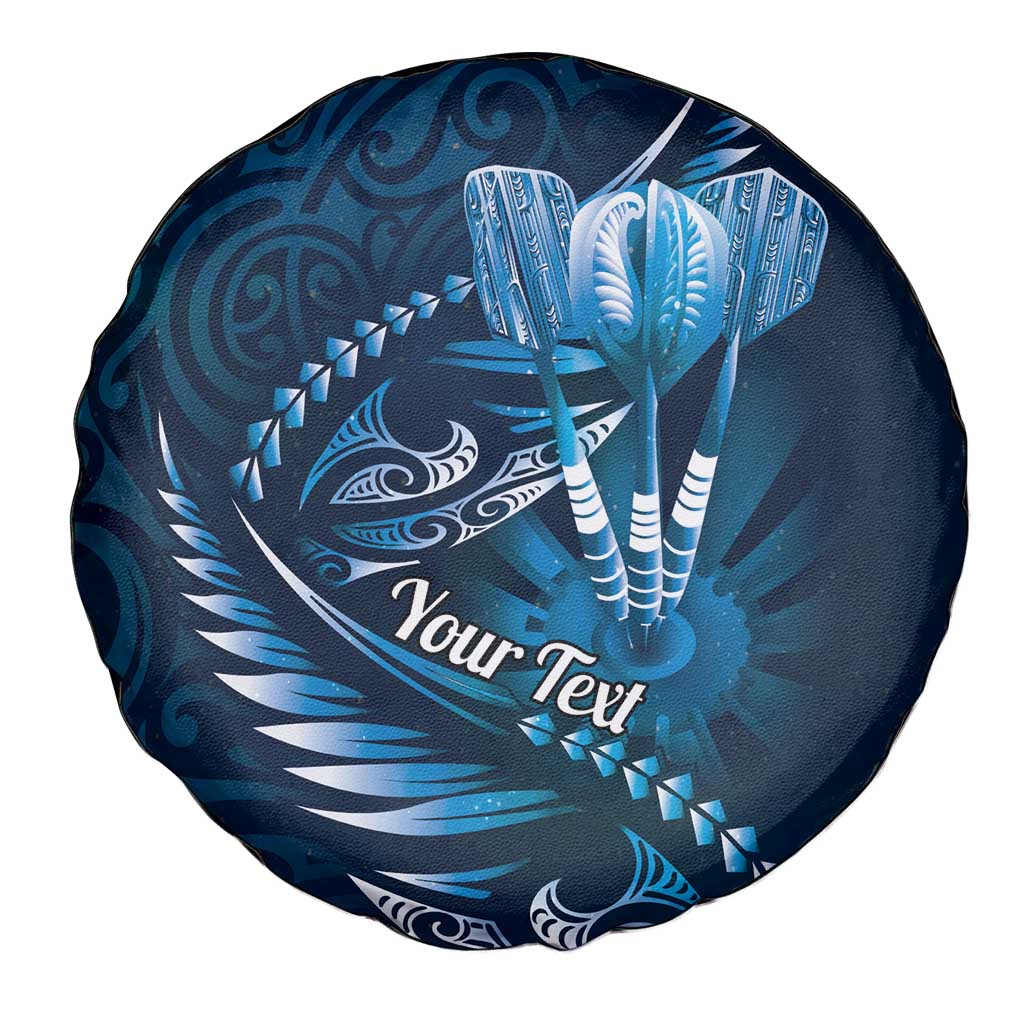 Personalised All Blue New Zealand Darts Spare Tire Cover Aoteroa Fern Maori Galaxy Style LT14 - Polynesian Pride