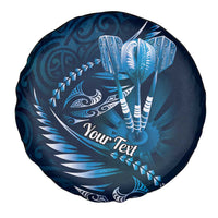 Personalised All Blue New Zealand Darts Spare Tire Cover Aoteroa Fern Maori Galaxy Style LT14 - Polynesian Pride