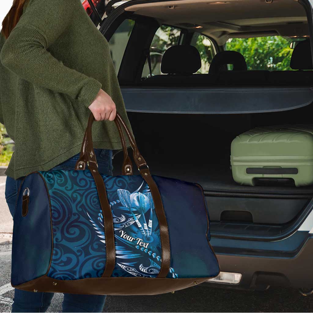 Personalised All Blue New Zealand Darts Travel Bag Aoteroa Fern Maori Galaxy Style - Polynesian Pride