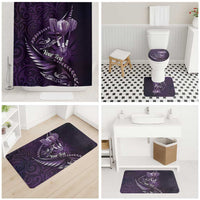 Personalised All Purple New Zealand Darts Bathroom Set Aoteroa Fern Maori Galaxy Style - Polynesian Pride