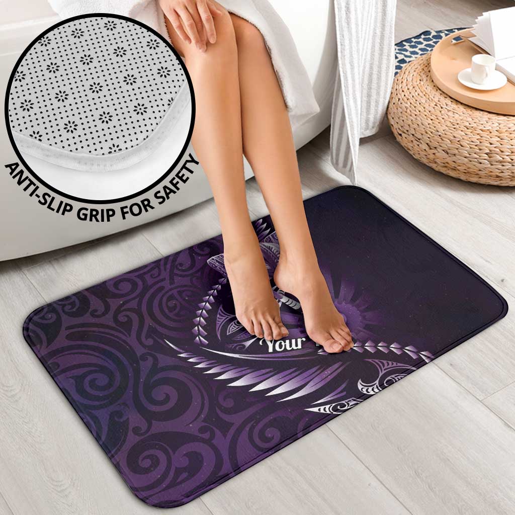 Personalised All Purple New Zealand Darts Bathroom Set Aoteroa Fern Maori Galaxy Style - Polynesian Pride