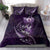 Personalised All Purple New Zealand Darts Bedding Set Aoteroa Fern Maori Galaxy Style