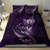 Personalised All Purple New Zealand Darts Bedding Set Aoteroa Fern Maori Galaxy Style