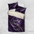 Personalised All Purple New Zealand Darts Bedding Set Aoteroa Fern Maori Galaxy Style