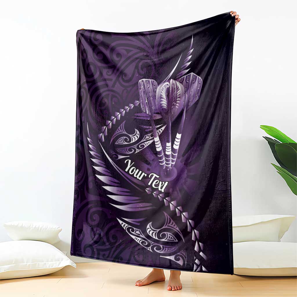 Personalised All Purple New Zealand Darts Blanket Aoteroa Fern Maori Galaxy Style LT14 - Polynesian Pride