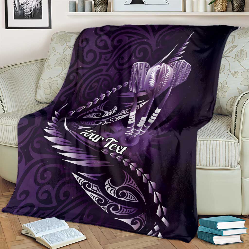 Personalised All Purple New Zealand Darts Blanket Aoteroa Fern Maori Galaxy Style LT14 - Polynesian Pride