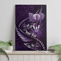 Personalised All Purple New Zealand Darts Canvas Wall Art Aoteroa Fern Maori Galaxy Style LT14 - Polynesian Pride