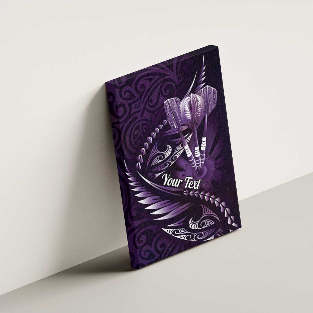 Personalised All Purple New Zealand Darts Canvas Wall Art Aoteroa Fern Maori Galaxy Style LT14 - Polynesian Pride