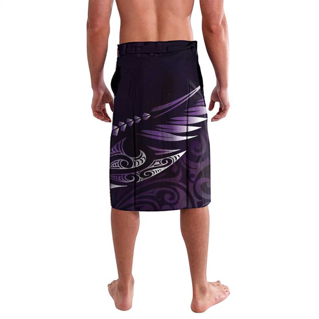 Personalised All Purple New Zealand Darts Lavalava Aoteroa Fern Maori Galaxy Style LT14 - Polynesian Pride