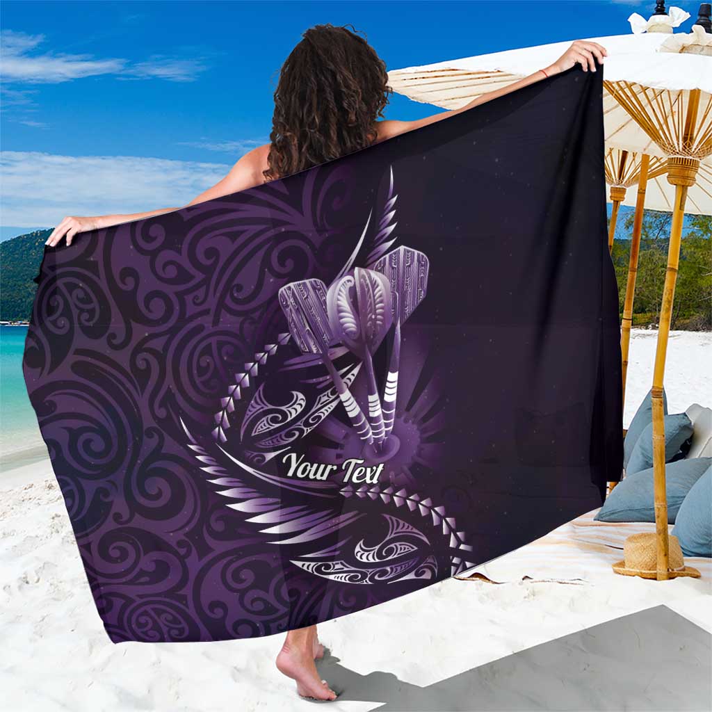 Personalised All Purple New Zealand Darts Sarong Aoteroa Fern Maori Galaxy Style LT14 One Size 44 x 66 inches Purple - Polynesian Pride