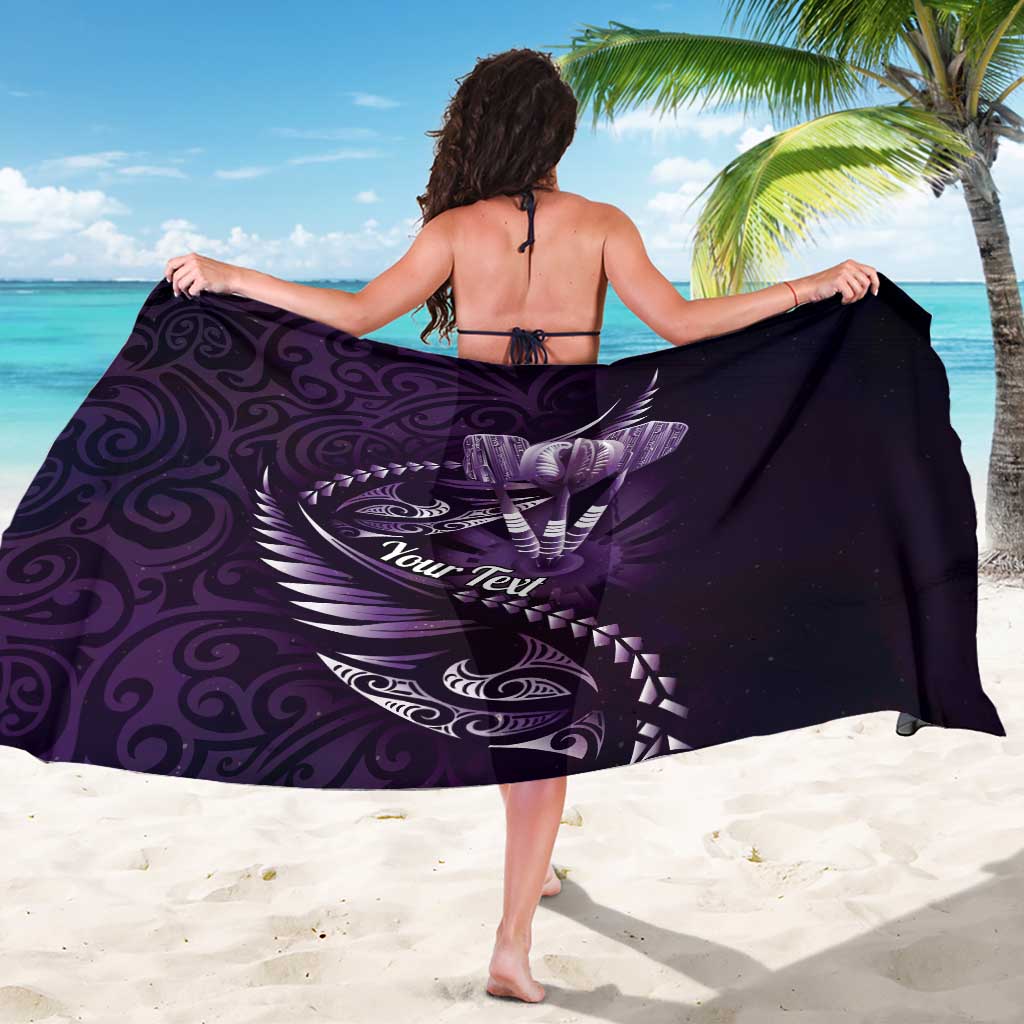 Personalised All Purple New Zealand Darts Sarong Aoteroa Fern Maori Galaxy Style LT14 - Polynesian Pride