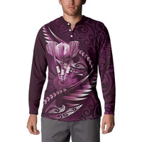 Personalised All Pink New Zealand Darts Button Sweatshirt Aoteroa Fern Maori Galaxy Style
