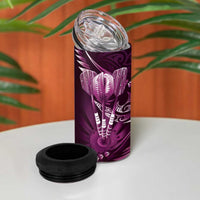 All Pink New Zealand Darts 4 in 1 Can Cooler Tumbler Aoteroa Fern Maori Galaxy Style LT14 - Polynesian Pride