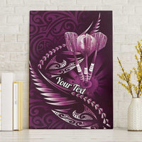 Personalised All Pink New Zealand Darts Canvas Wall Art Aoteroa Fern Maori Galaxy Style LT14 Without Frame Pink - Polynesian Pride