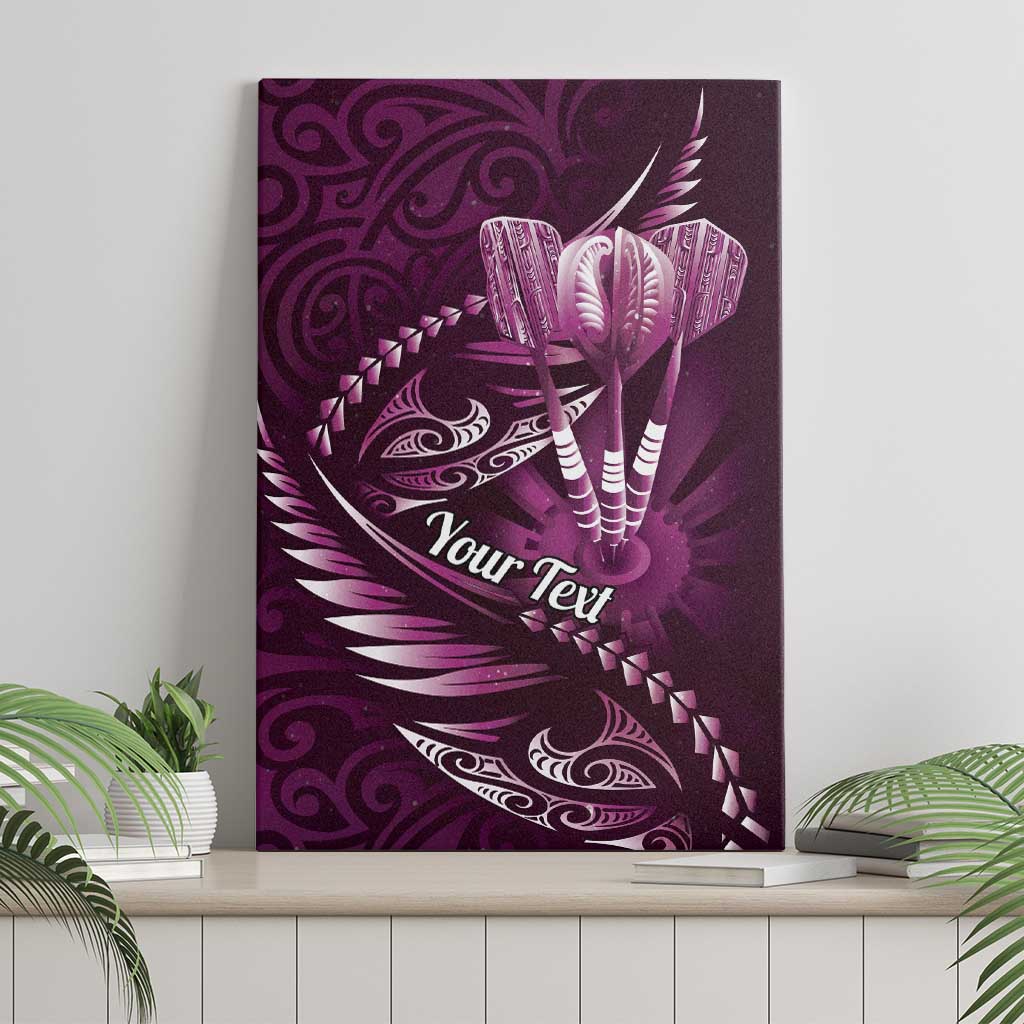 Personalised All Pink New Zealand Darts Canvas Wall Art Aoteroa Fern Maori Galaxy Style LT14 - Polynesian Pride