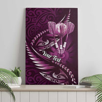 Personalised All Pink New Zealand Darts Canvas Wall Art Aoteroa Fern Maori Galaxy Style LT14 - Polynesian Pride