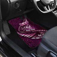 Personalised All Pink New Zealand Darts Car Mats Aoteroa Fern Maori Galaxy Style LT14 - Polynesian Pride