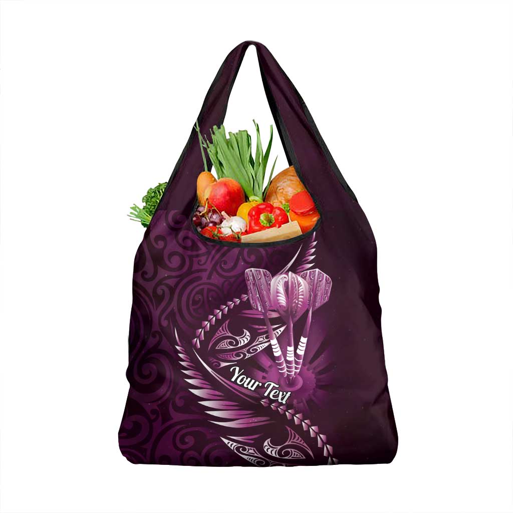 Personalised All Pink New Zealand Darts Grocery Bag Aoteroa Fern Maori Galaxy Style LT14 1-pack One Size Pink - Polynesian Pride