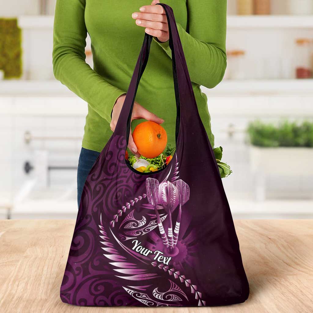 Personalised All Pink New Zealand Darts Grocery Bag Aoteroa Fern Maori Galaxy Style LT14 - Polynesian Pride