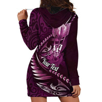 Personalised All Pink New Zealand Darts Hoodie Dress Aoteroa Fern Maori Galaxy Style LT14 - Polynesian Pride