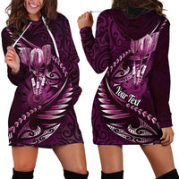 Personalised All Pink New Zealand Darts Hoodie Dress Aoteroa Fern Maori Galaxy Style LT14 - Polynesian Pride