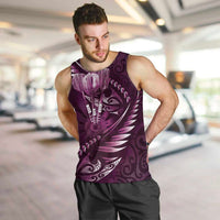 Personalised All Pink New Zealand Darts Men Tank Top Aoteroa Fern Maori Galaxy Style LT14 Pink - Polynesian Pride
