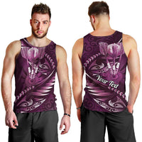 Personalised All Pink New Zealand Darts Men Tank Top Aoteroa Fern Maori Galaxy Style LT14 - Polynesian Pride